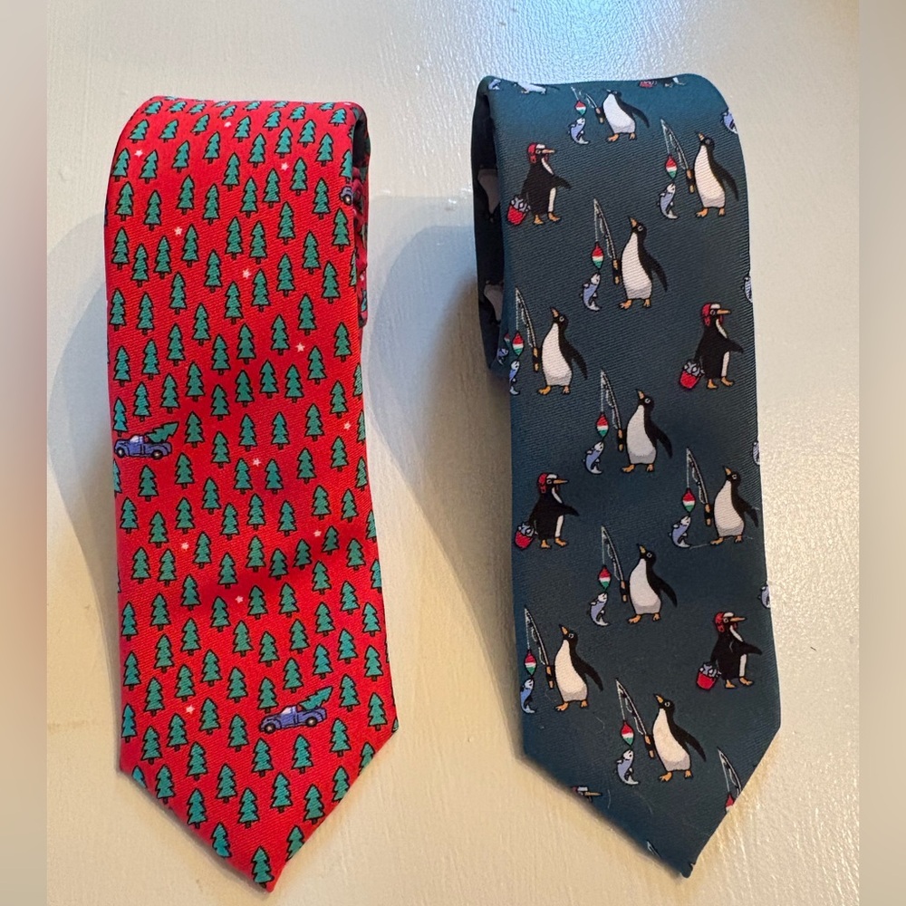 Tommy Hilfiger Christmas Holiday Print Men's Boys Neck Tie Bundle Set 50"